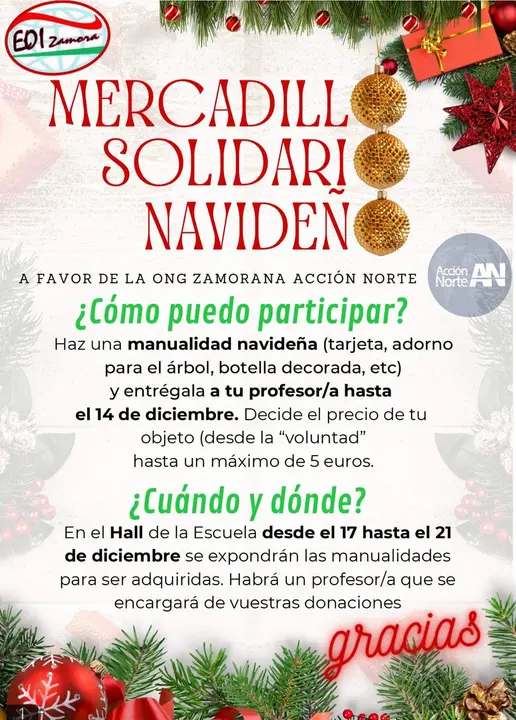 mercadillo solidario ong Acción Norte