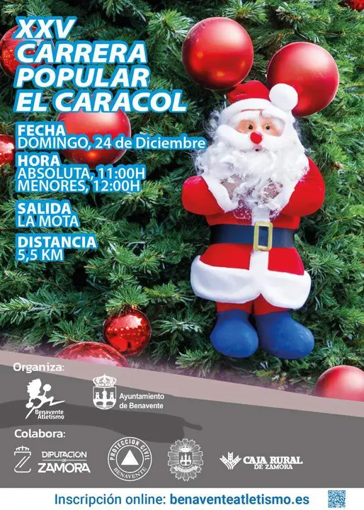 CARTEL CARRERA CARACOL NAVIDAD 24-12-23