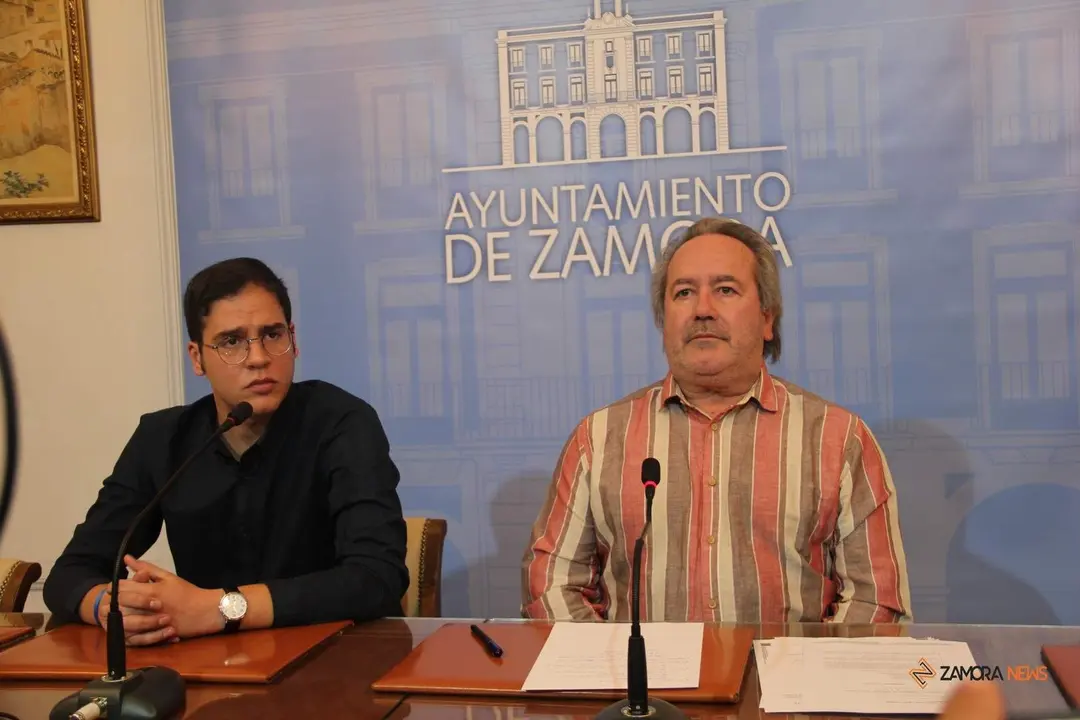 El alcalde de Zamora, Francisco Guarido, y el Concejal de Obras, Infraestructuras Urbanas, Movilidad y Participación Ciudadana, Pablo Novo