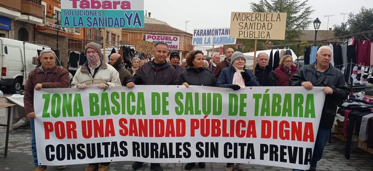 Protesta en Tábara. Imagen cedida