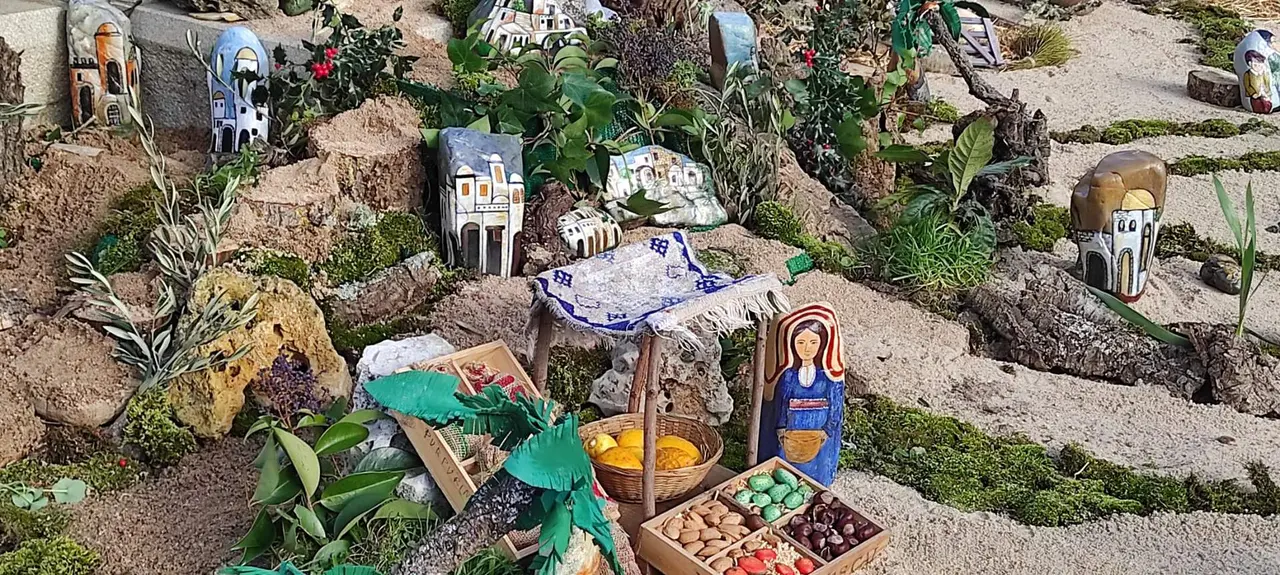 Belén hecho de piedras en Bermillo. Imagen cedida por 'La Mayuela' (1)