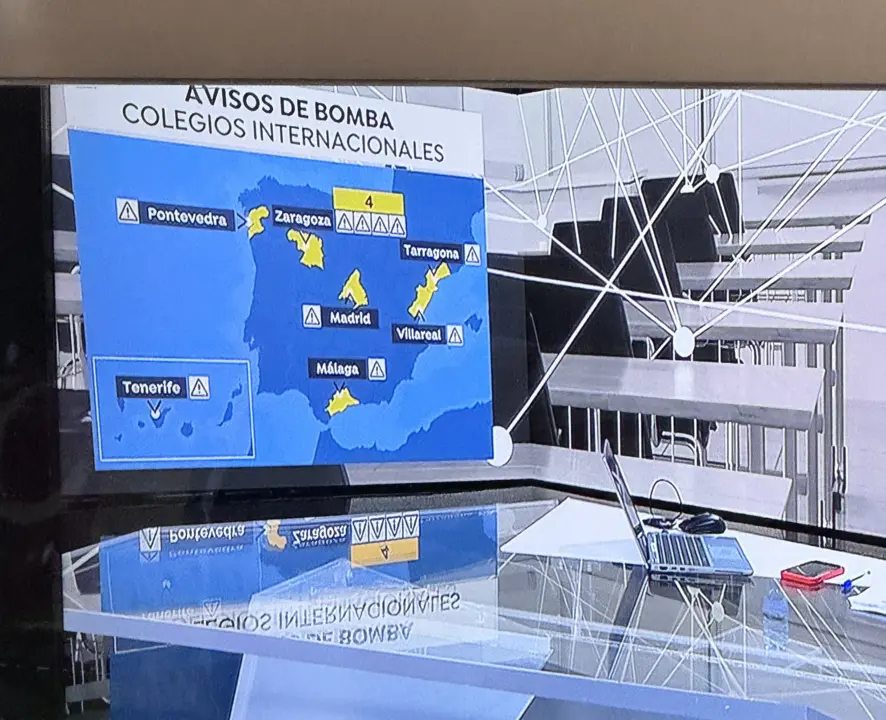 Mapa emitido en Antena 3 noticias. @Nacho_Sandoval