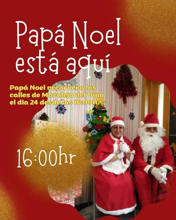 cartel Papá Noel visita Moraleja del Vino