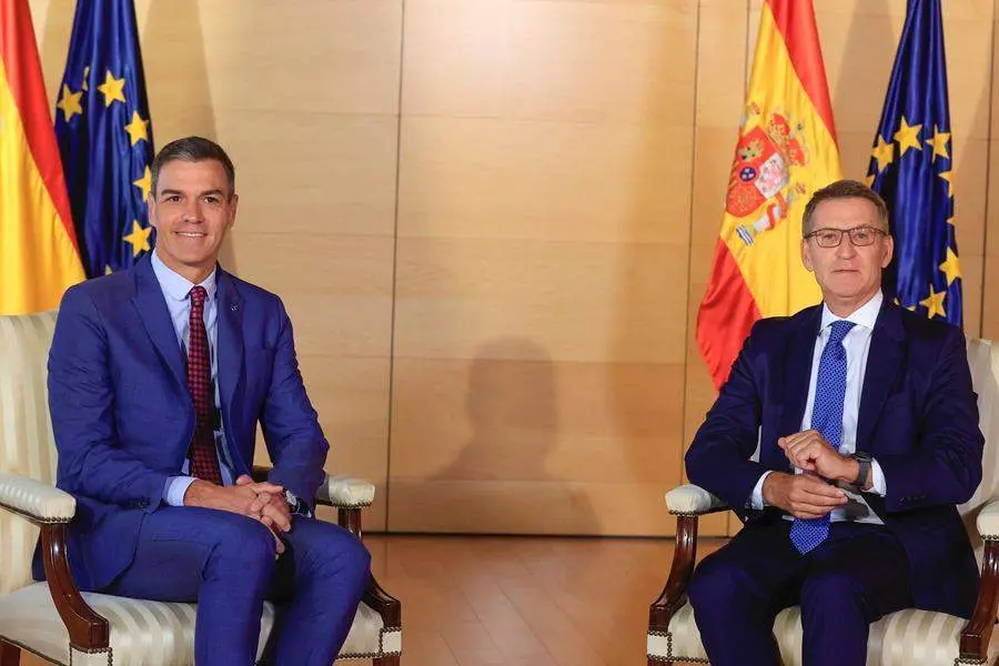 Pedro Sánchez y Núñez Feijóo