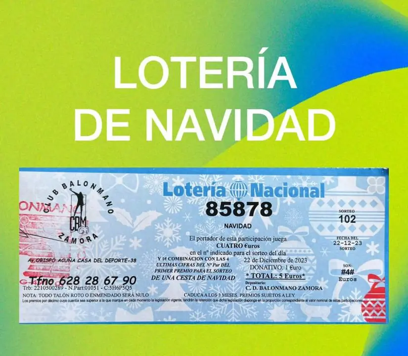 loteria de Navidad Balonmano Zamora