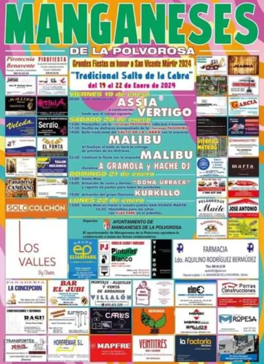 cartel fiestas de Manganeses