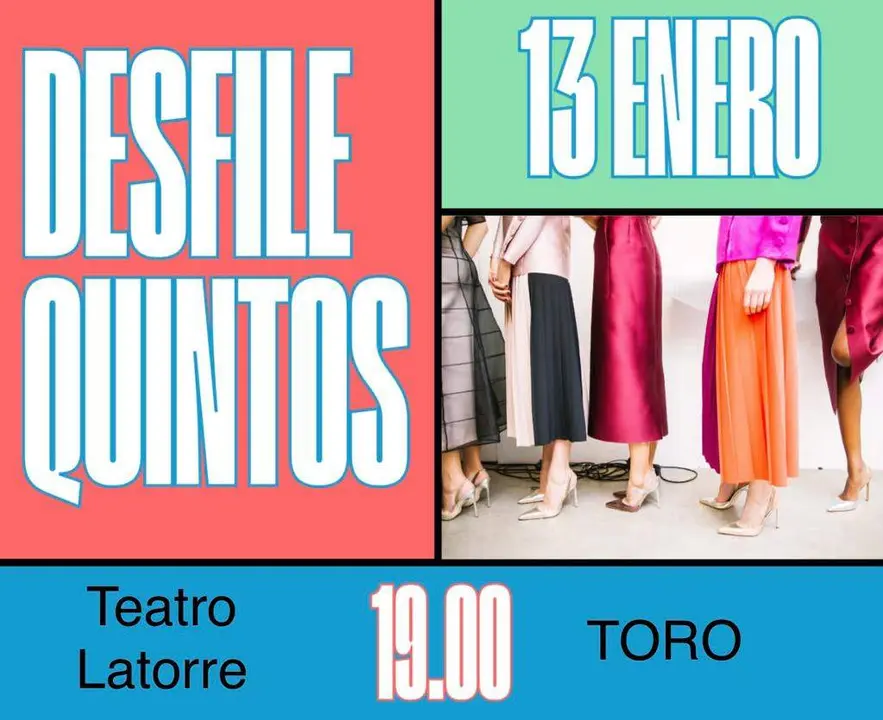Cartel del desfile de quintos de Toro