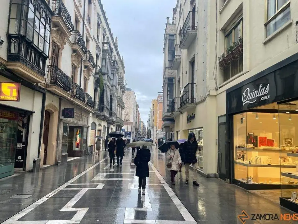 Lluvia en la Calle Santa Clara
