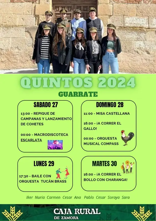 cartel quintos Guarrate