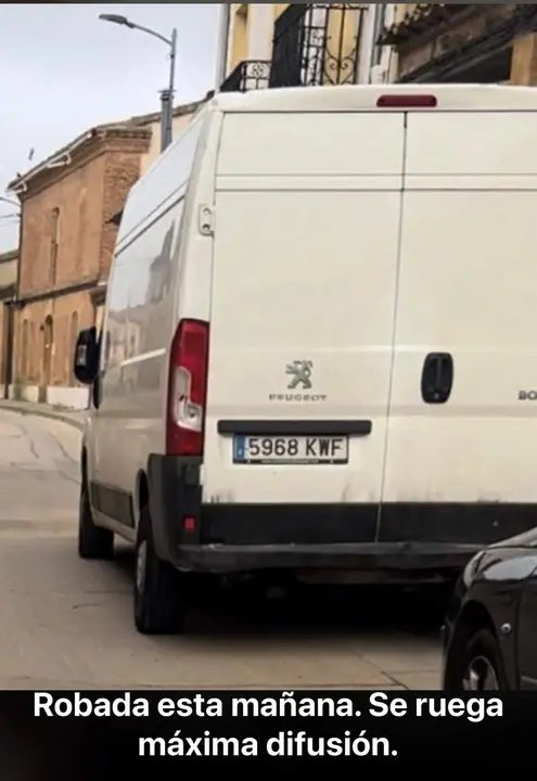 Furgoneta robada en Moraleja del Vino