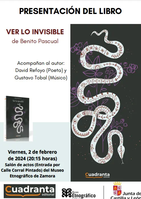Cartel de la presentación del libro