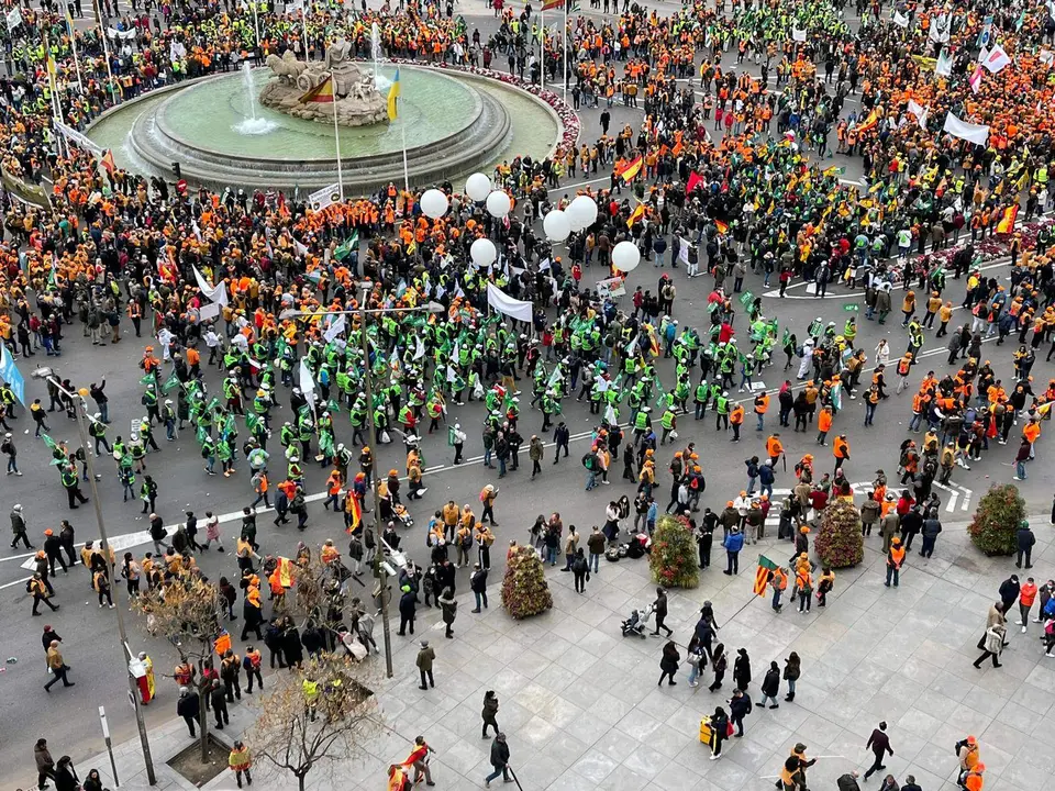 Concentración agricultores en Madrid