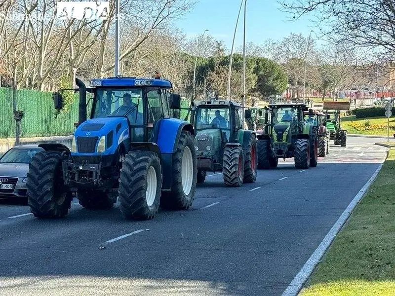 Tractorada en Salamanca. Fotografía: SalamancaRTVAlDía