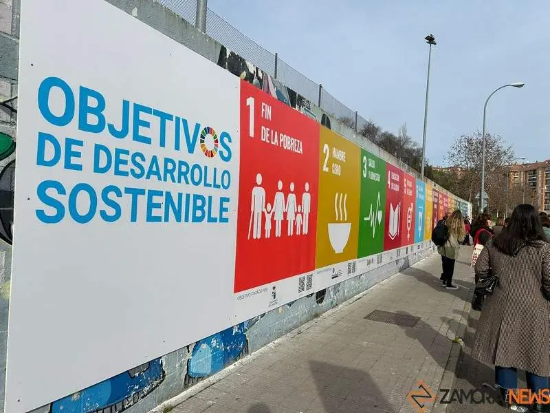 Mural dedicado a los Objetivos de Desarrollo Sostenible
