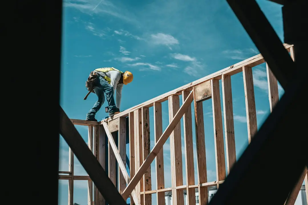 Fotografía de archivo obreros de la construcción