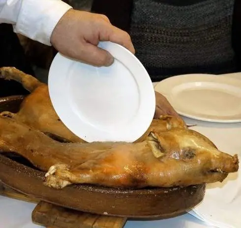 Cochinillo asado al estilo segoviano.  Imagen MORALON