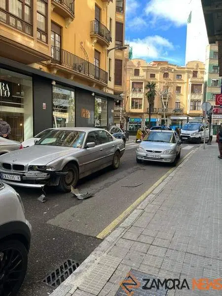 colisión de tres turismos en Zamora 