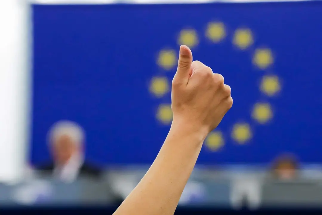 Votación en el Parlamento Europeo. Fotografía: Facebook oficial