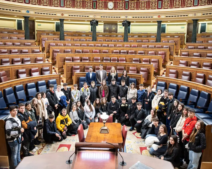 Estudiantes zamoranos visitan el Congreso de los Diputados. Imagen cedida