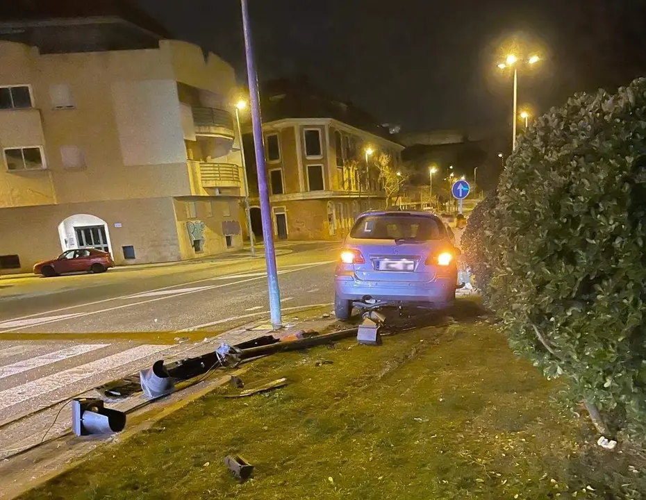 Accidente en avenida de la Frontera de madrugada. Fotografía: CEDIDA