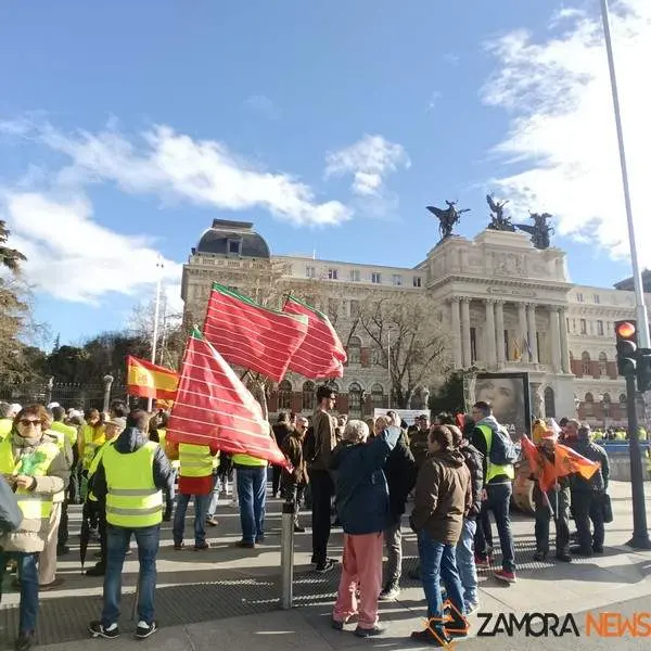agricultores en Madrid 26F_2. Imagen de archivo