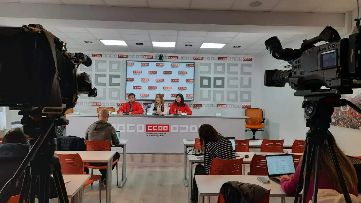 CC OO en rueda de prensa