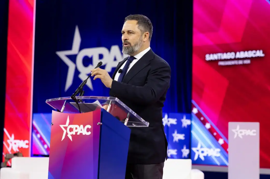Santiago Abascal durante la Conferencia de Acción Política Conservadora celebrado en Maryland. Fotografía: Vox
