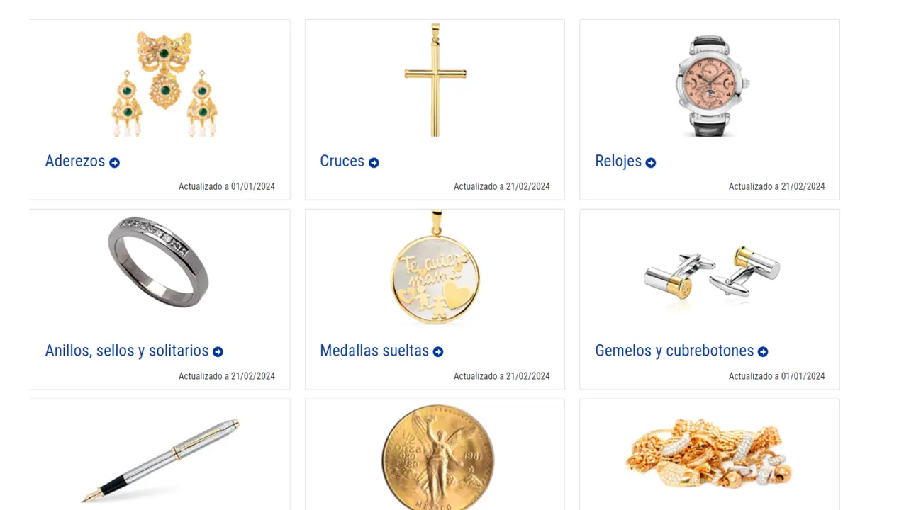 La Policía Nacional expone en su web miles de joyas y objetos de valor