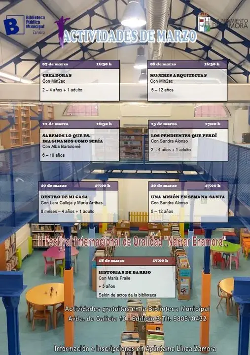 Actividades Marzo Biblioteca