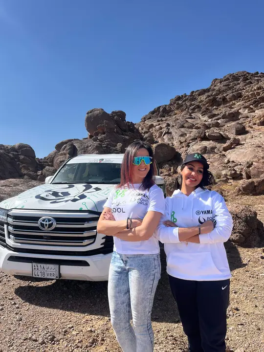 Samara Alghamdi y Sara García en el Rally Jameel 2024