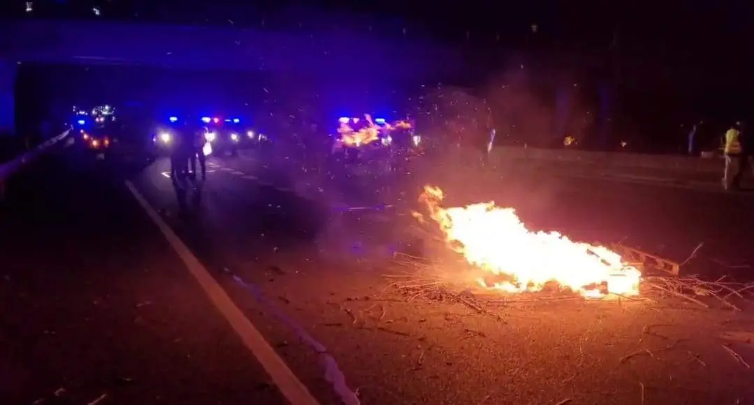 manifestación nocturna sector primario A6