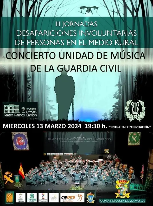 Cartel de las III Jornadas sobre Desapariciones Involuntarias de Personas en el Medio Rural
