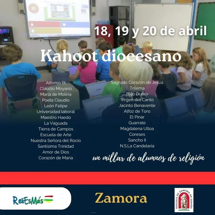 Un millar de alumnos de Religión interconectados con la Semana Santa en Zamora