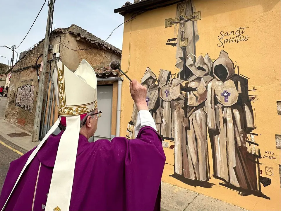 Bendición del mural de la Hermandad del Espíritu Santo