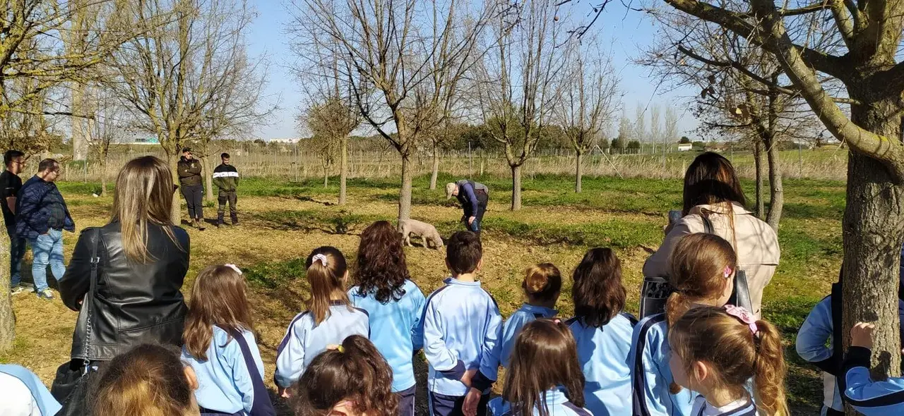 Alumnos del colegio Medalla Milagrosa acuden al vivero provincial a conocer los secretos de la cosecha de la trufa