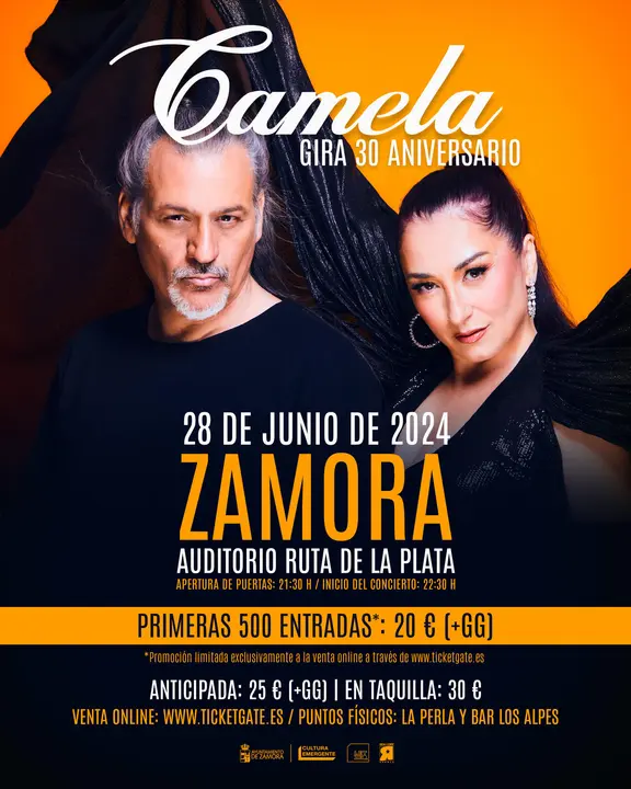 Camela 30 aniversario Zamora 2024