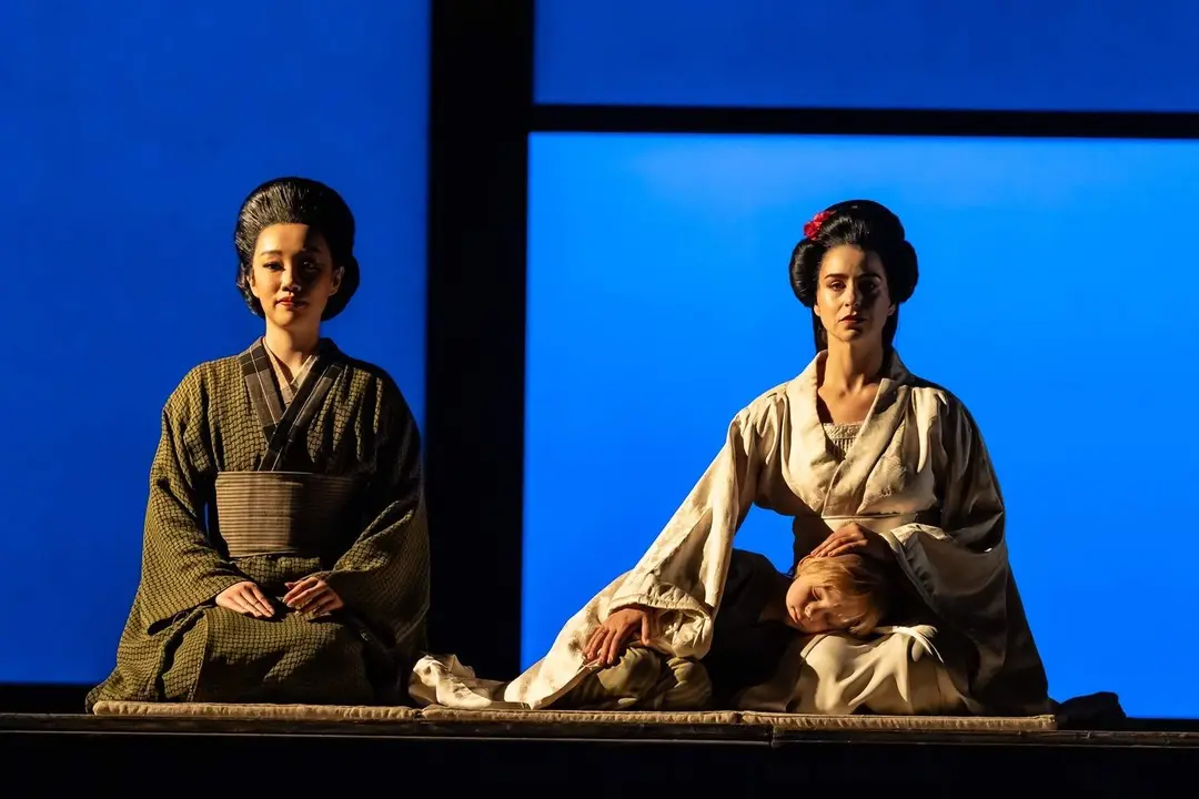 Hongni Wu (Suzuki) Asmik Grigorian (Cio-Cio-San) Madama Butterfly (c) 2024 ROH ph. by Marc Brenner 2883