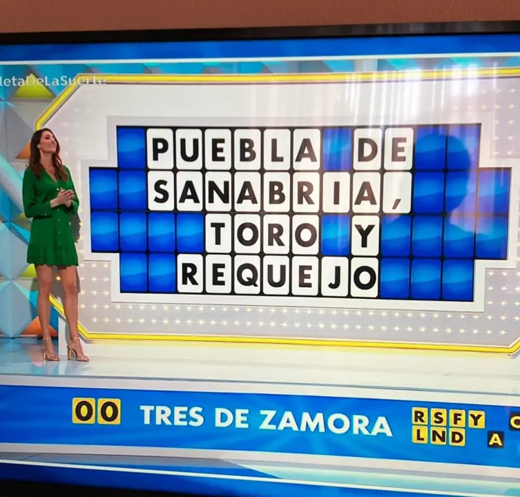 Zamora en la Ruleta de la Suerte. Imagen cedida