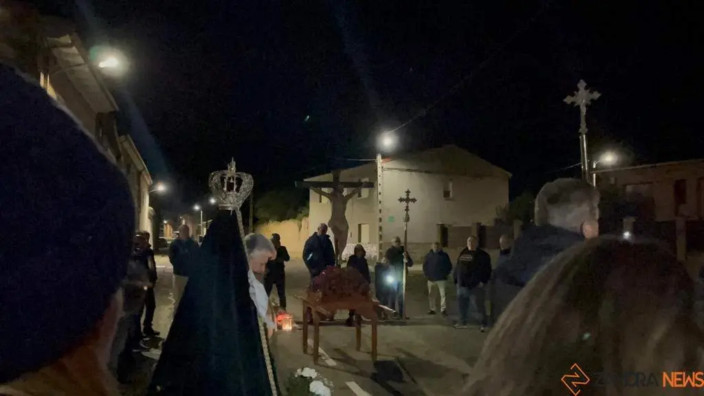 procesión de La Soledad En Santibáñez de Tera _2