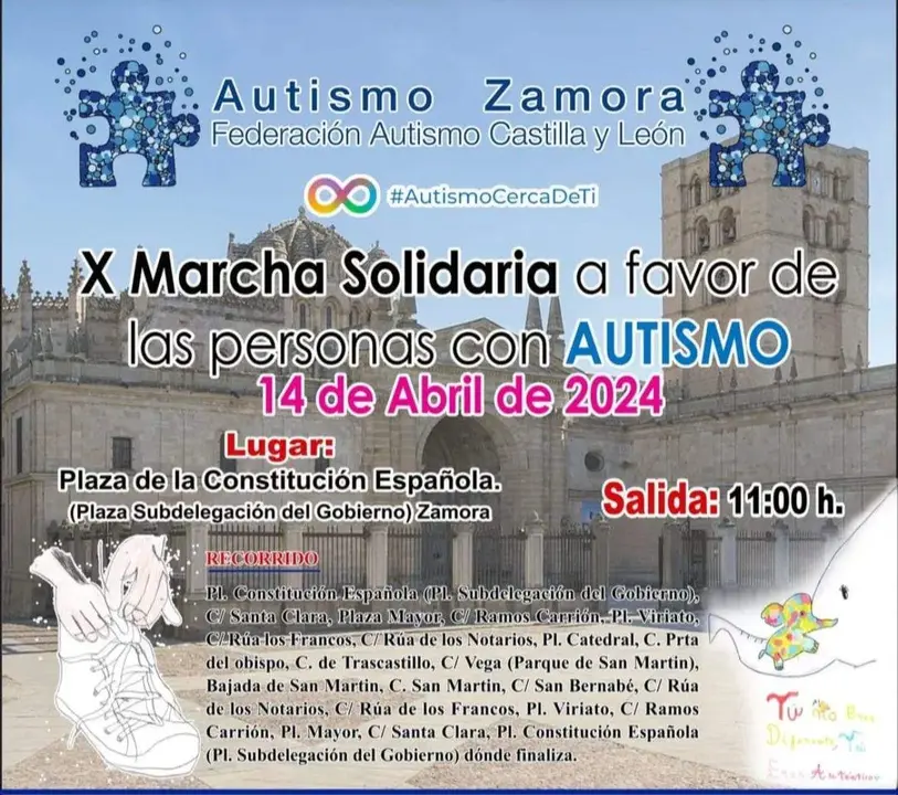 cartel marcha autismo Zamora