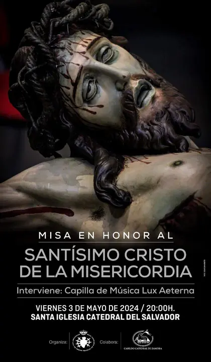 Cartel de la misa que se celebrará en la Catedral