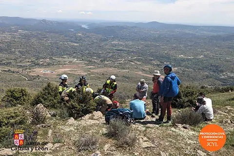 Rescate en Cebreros de un parapentista herido. Fotografía: 112