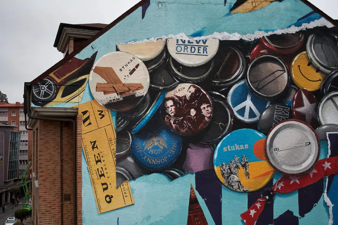 Mural realizado por el artista zamorano David 'Maker' en Langreo, Asturias. Fotografía: CEDIDA