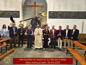 misa mensual, Jesús en su Tercera Caída. Imagen cofradía