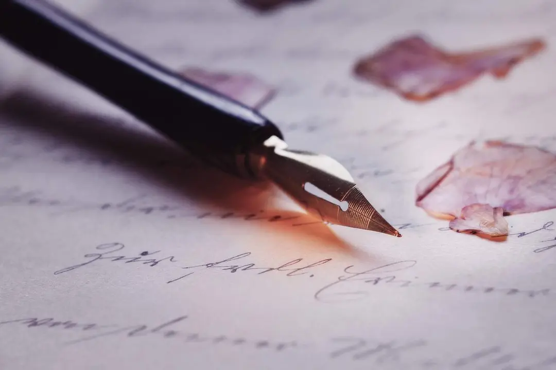 Poema Escritura, imagen de archivo