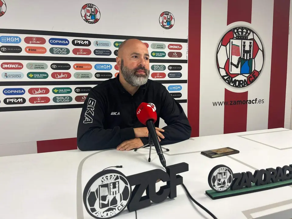 David Movilla, entrenador del Zamora CF. Imagen Zamora CF