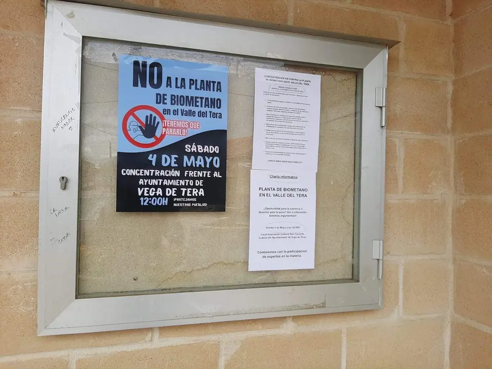 Convocatoria protesta contra la construcción de la planta de biogás en Vega de Tera. Fotografía: CEDIDA