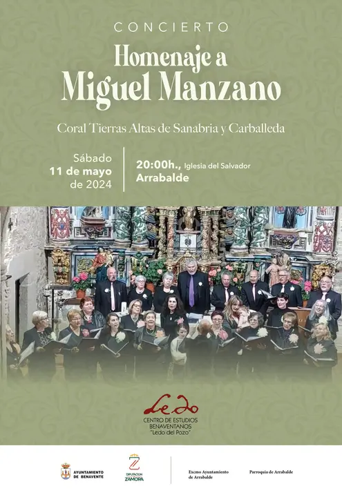 Cartel Concierto Homenaje Miguel Manzano Ledo Arrabalde Mayo 2024
