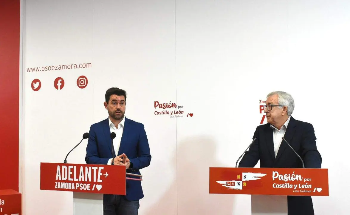 Parlamentarios Nacionales del PSOE de Zamora, el diputado nacional, Antidio Fagúndez, y el senador, José Fernández