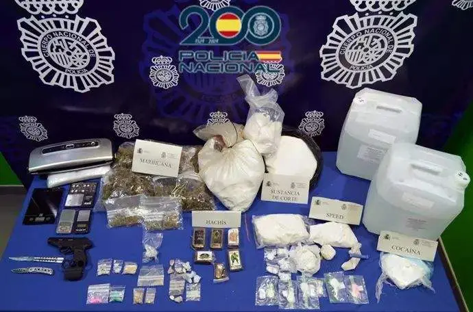 Material intervenido en la Operación Almendro
